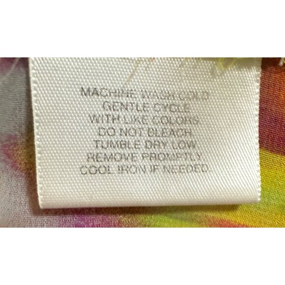 Sheer Gray Womens L Flowy Tank Blouse Vibrant Artful Apostrophe 70's Y2K - Picture 7 of 7